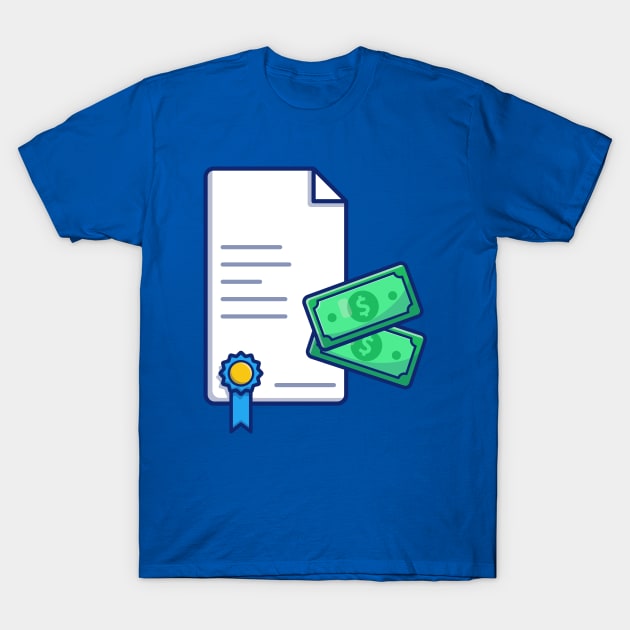 Scholarship, Certificate, Badge And Money Cartoon (2) T-Shirt by Catalyst Labs